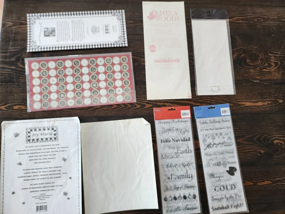 Scrapbooking Stickers Lot Christmas Jumbo Sheets Colorbok + New Retired #22